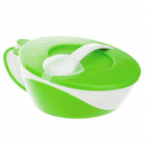 CANPOL BABIES Bowl with Spoon and Lid 350 ml LITTLE COW green CAT.NO. 31/406_GRE